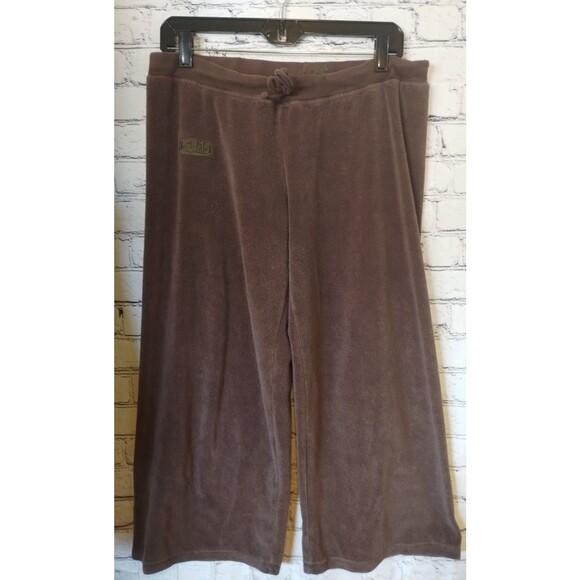 Vintage Von Dutch Womens Brown Velour Full Zip Hoodie and Lounge Pants L - Picture 6 of 8
